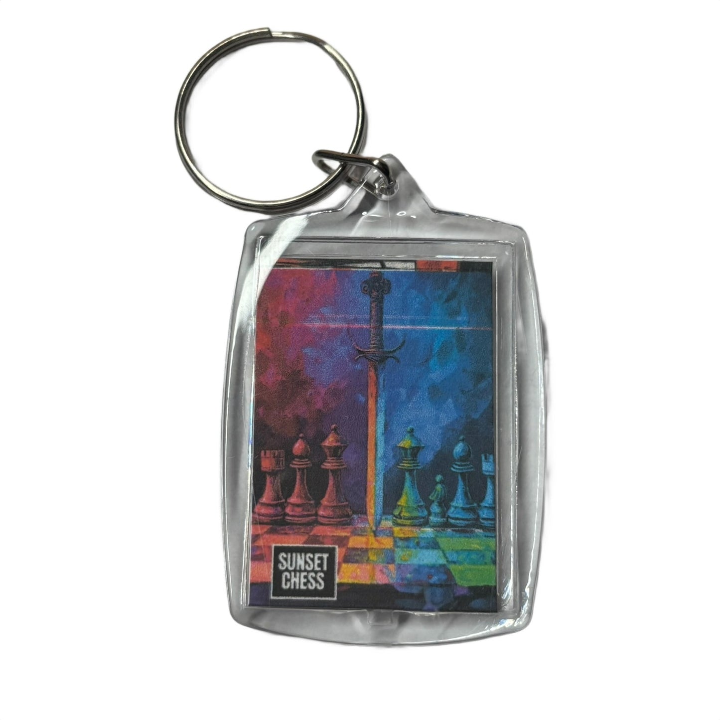 Colorful Sword - Chess  Photo Keychain