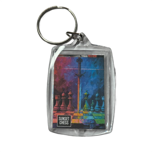 Colorful Sword - Chess  Photo Keychain