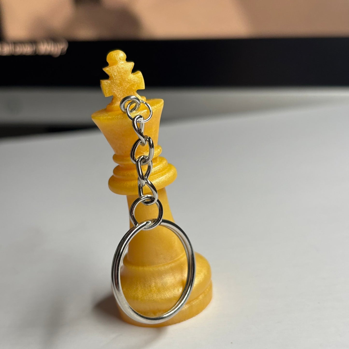 Yellow King - Handmade Resin Keychain
