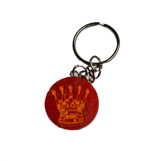 Red Orange Queen - Handmade Resin Keychain - Flat Edition