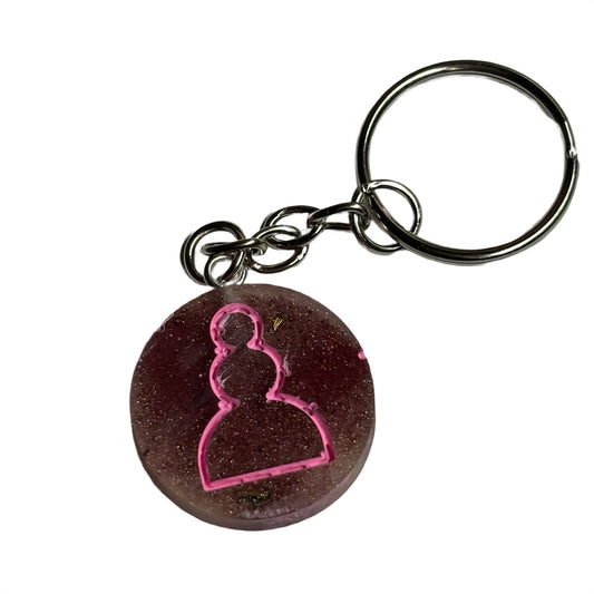Dirty Pink - Handmade Resin Keychain - Flat Edition