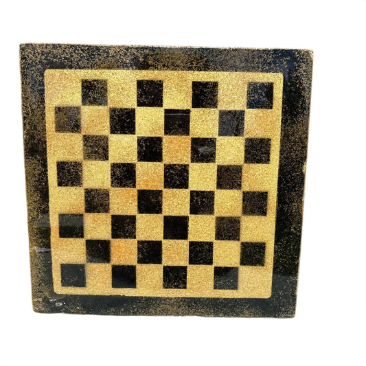 Gold & Black - Resin Coated Chess Board