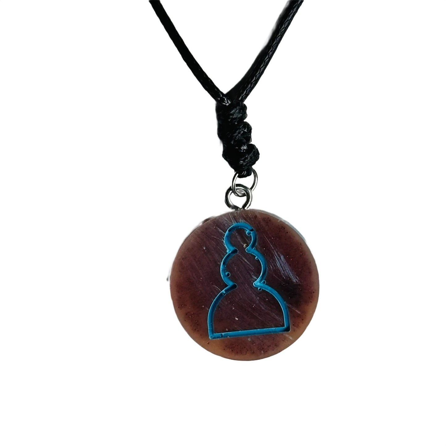 Dirty Brown Pawn - Handmade Resin Chess Necklace