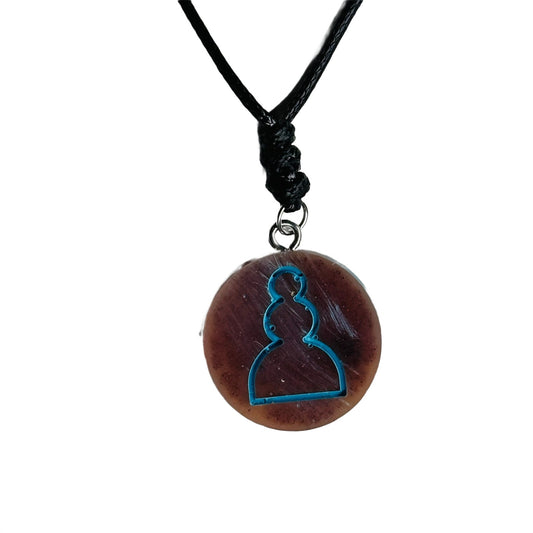Dirty Brown Pawn - Handmade Resin Chess Necklace