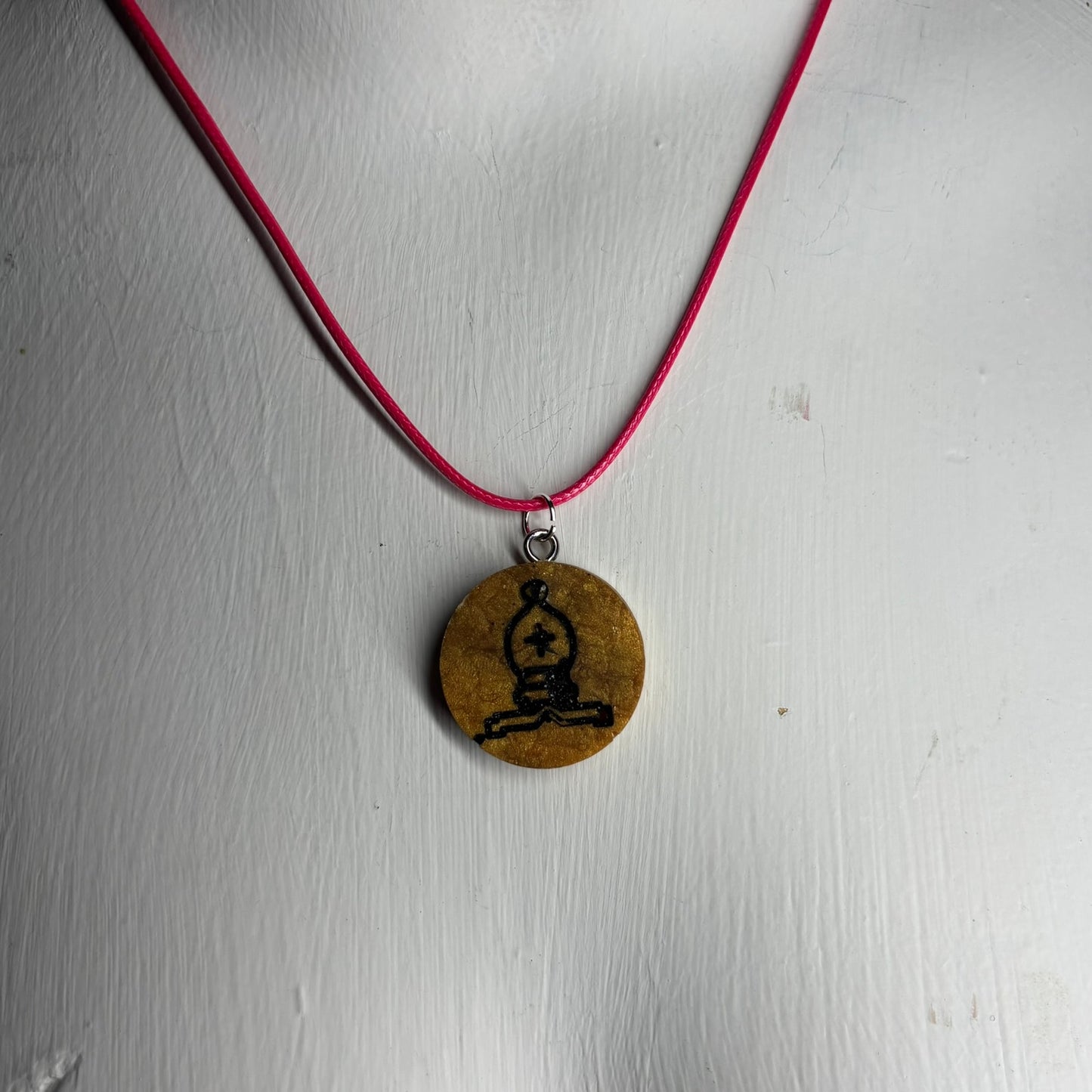 Furnace Bishop - Handmade Resin Chess Necklace