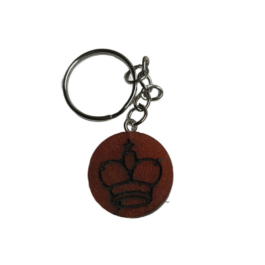 Ember Red King - Handmade Resin Keychain - Flat Edition