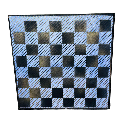 Blue Gold Stripes - Scrapbook Chess Board