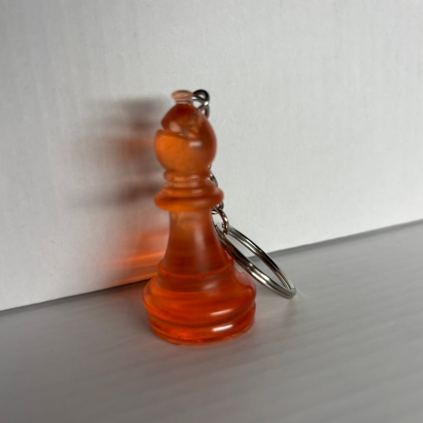 Orange Translucent Handmade Resin Keychain - One of a Kind Design