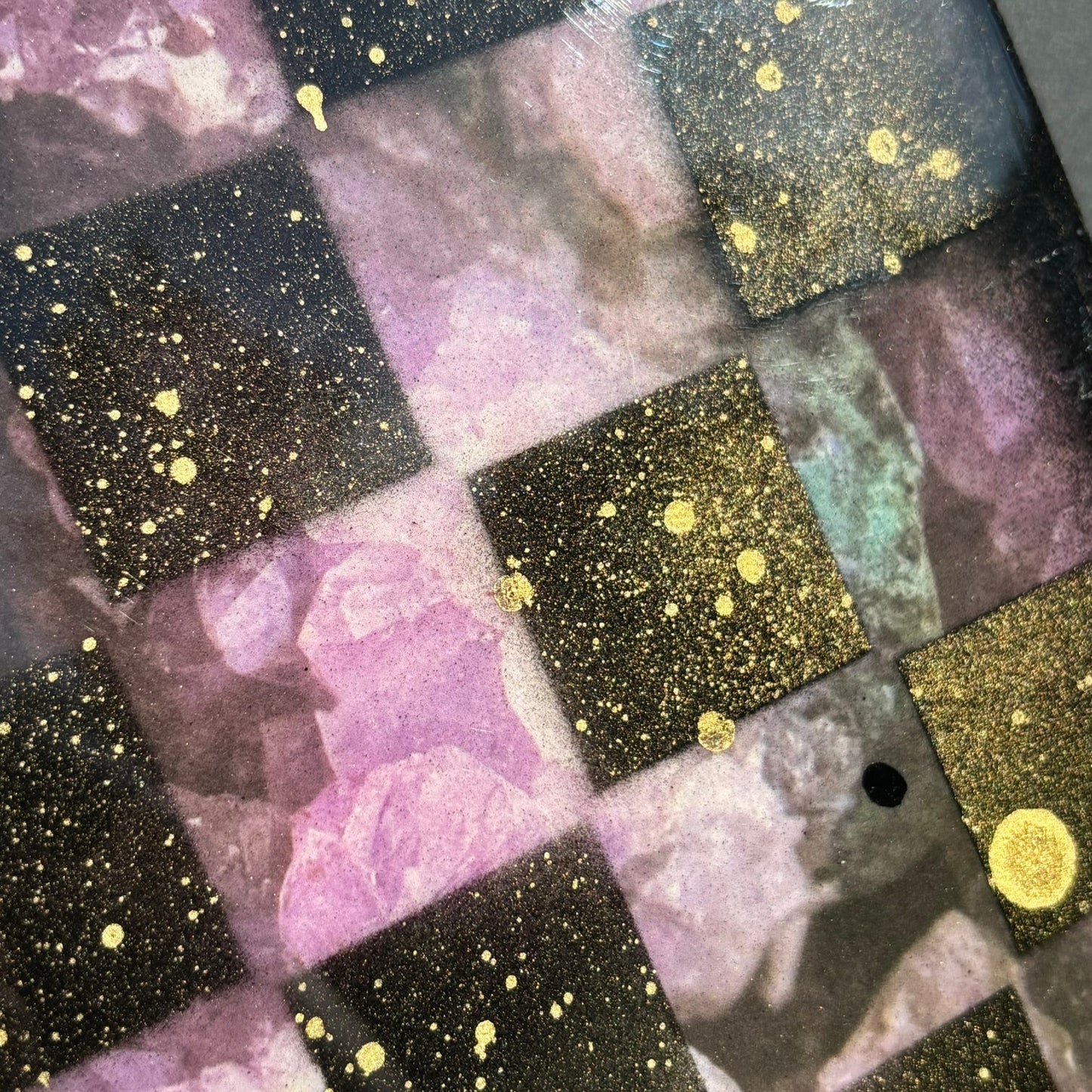 Sprinkled Gold Crystal - Resin Coated Chess Board