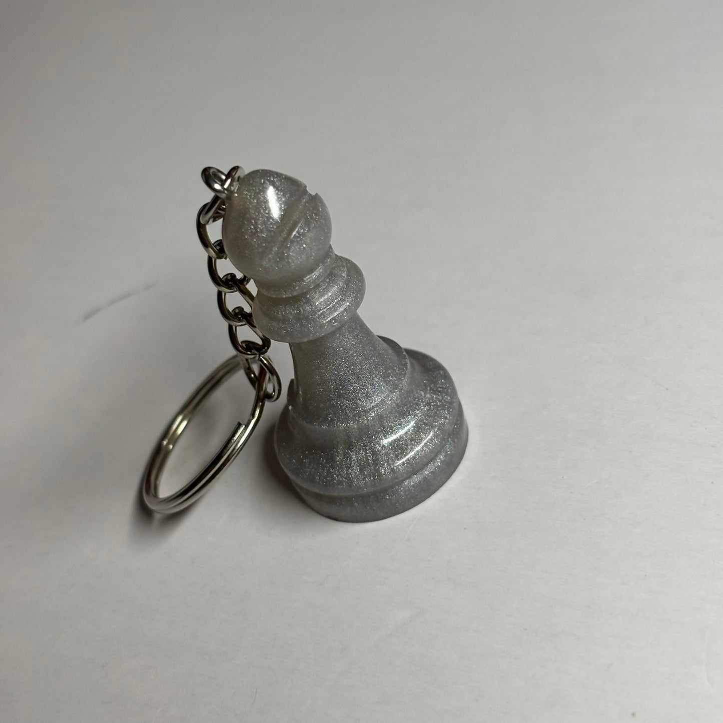 White Bishop - Handmade Resin Keychain