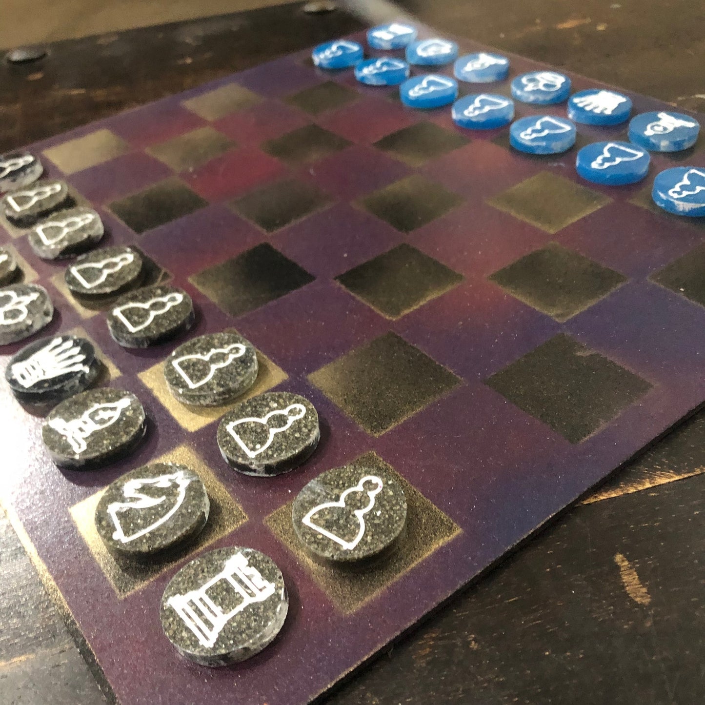 Rustic Gold - Painted Chess Set