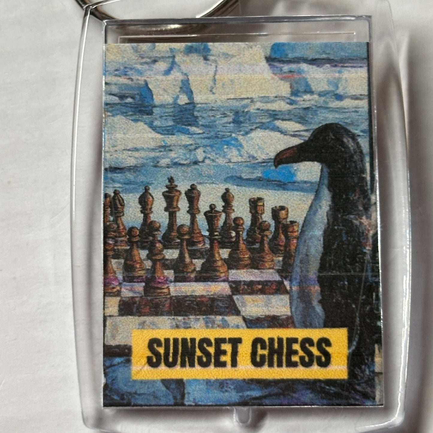 Cold Penguin - Chess  Photo Keychain