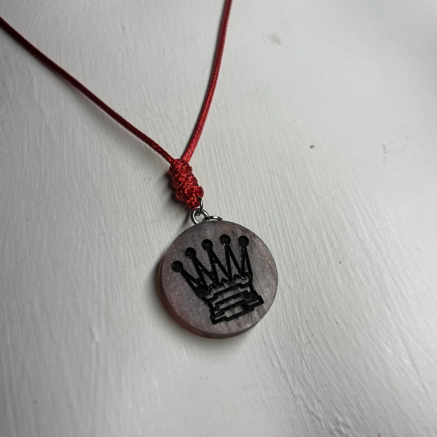Royal Queen - Handmade Resin Chess Necklace