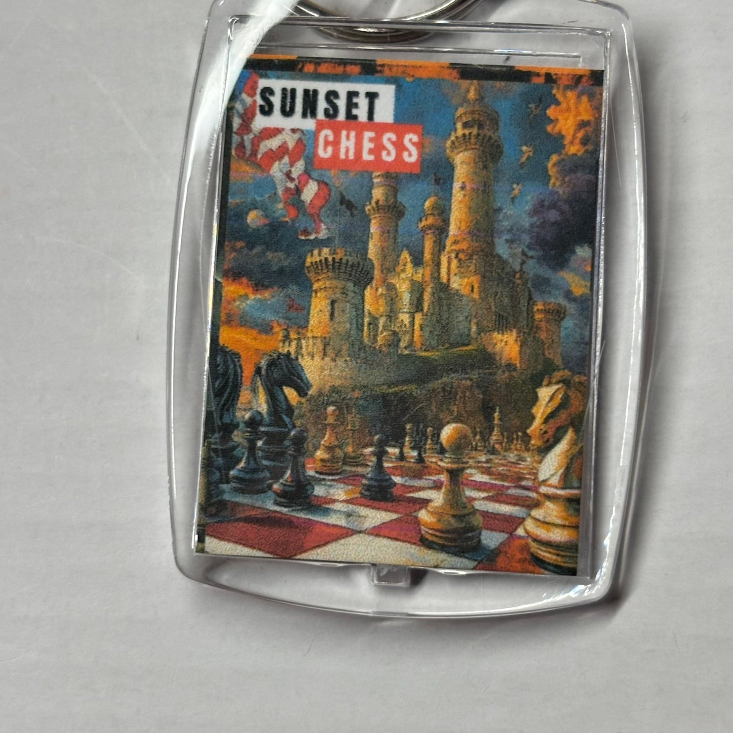 Castle View - Chess  Photo Keychain