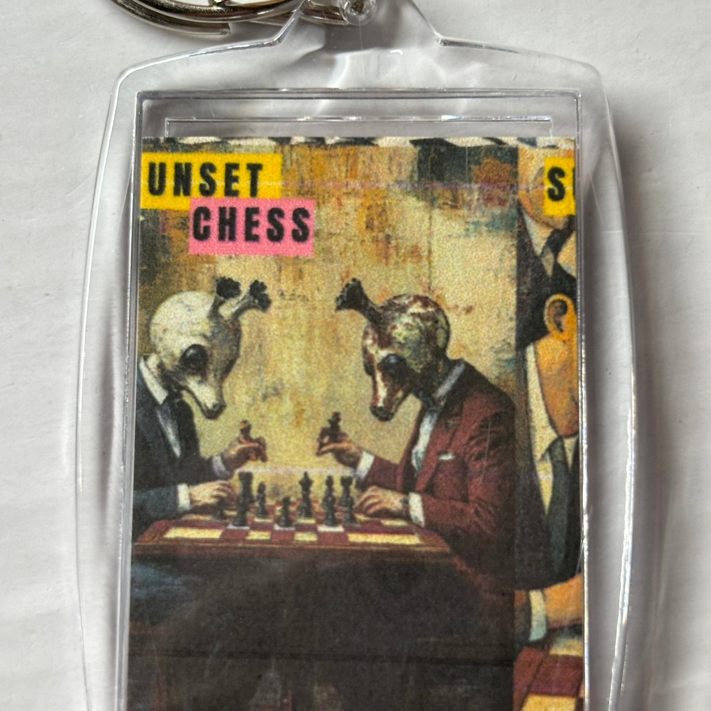 Alien Heads - Chess  Photo Keychain