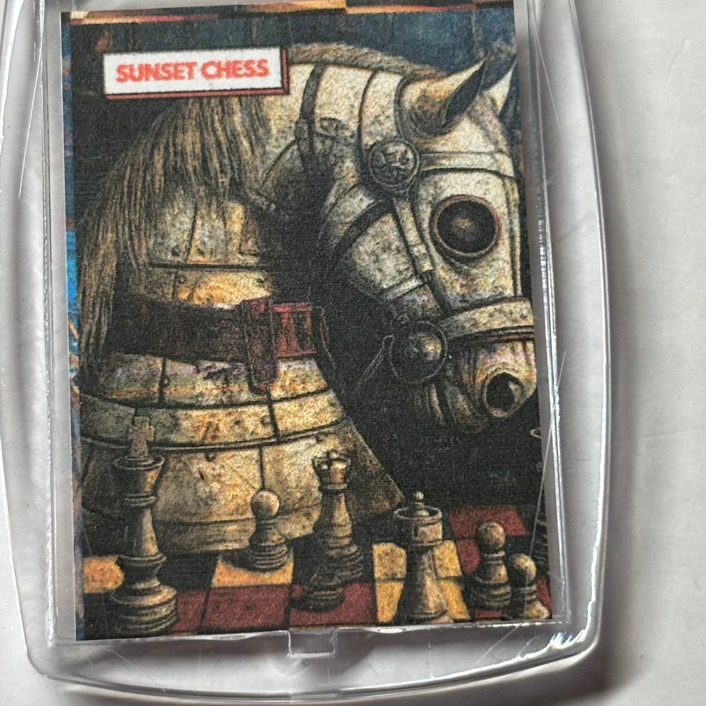 Sad Knight - Chess  Photo Keychain