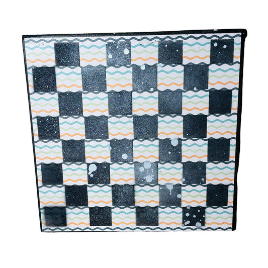 Happy Vibrant Pattern - Scrapbook Chess Board