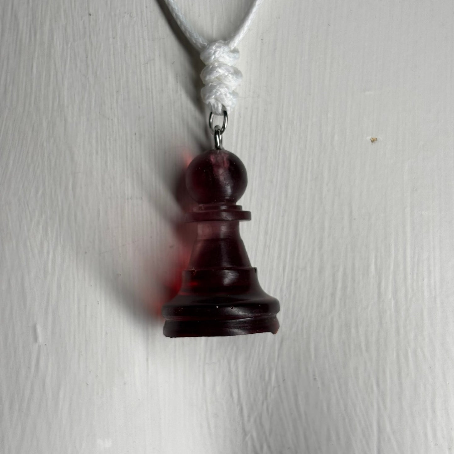 Vampire red Pawn - Handmade Resin Chess Necklace
