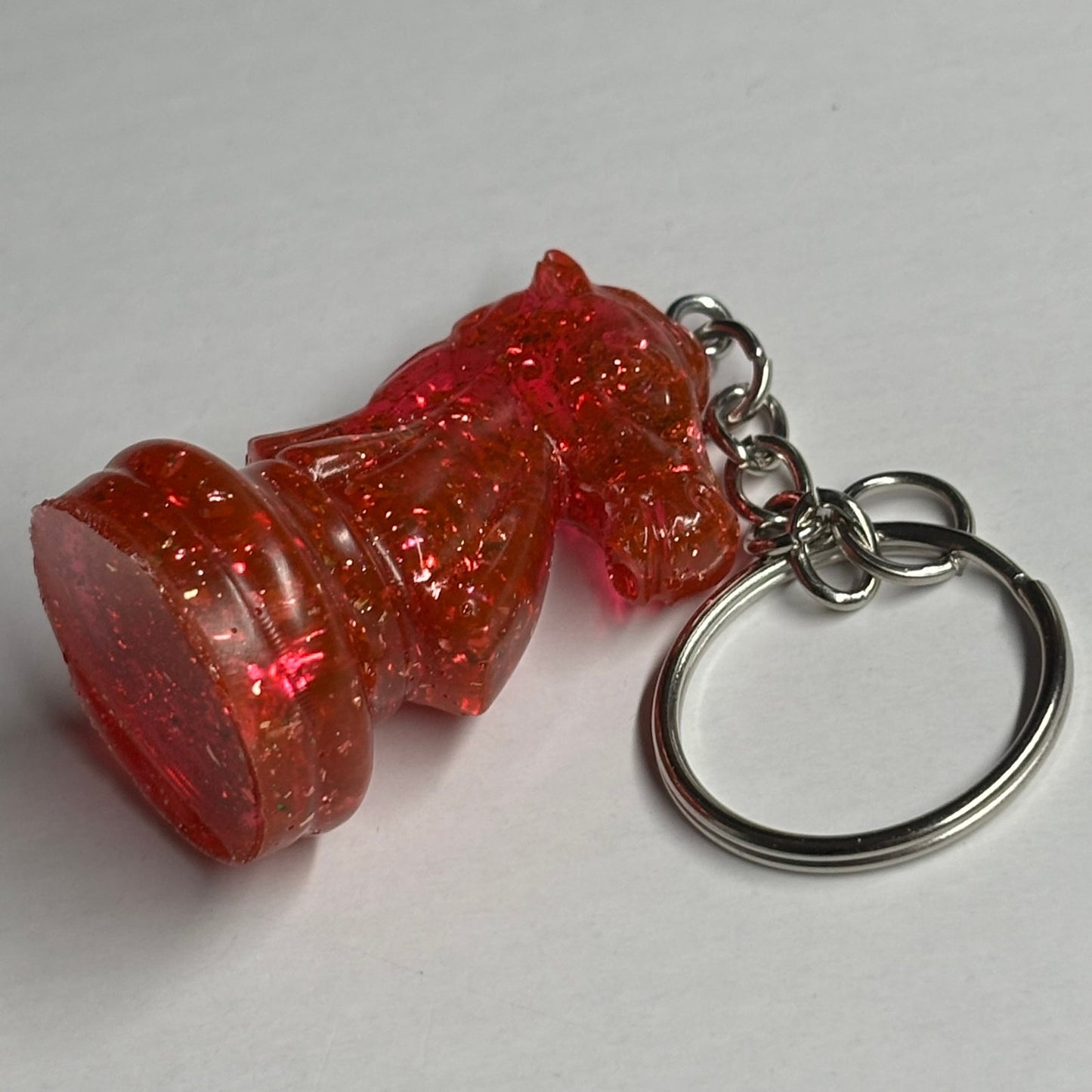 Red Crystal Knight - Handmade Resin Keychain