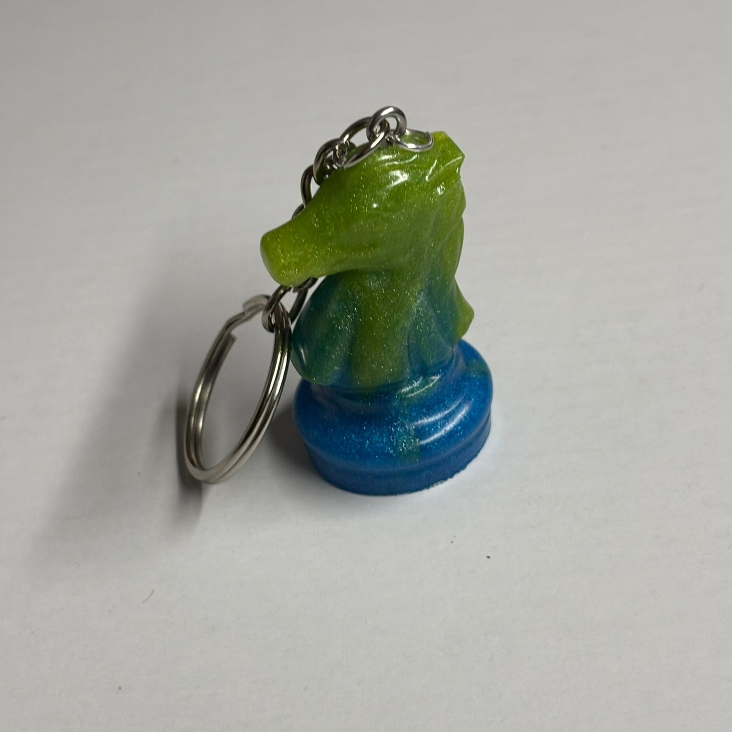 Green Swivel Knight - Handmade Resin Keychain