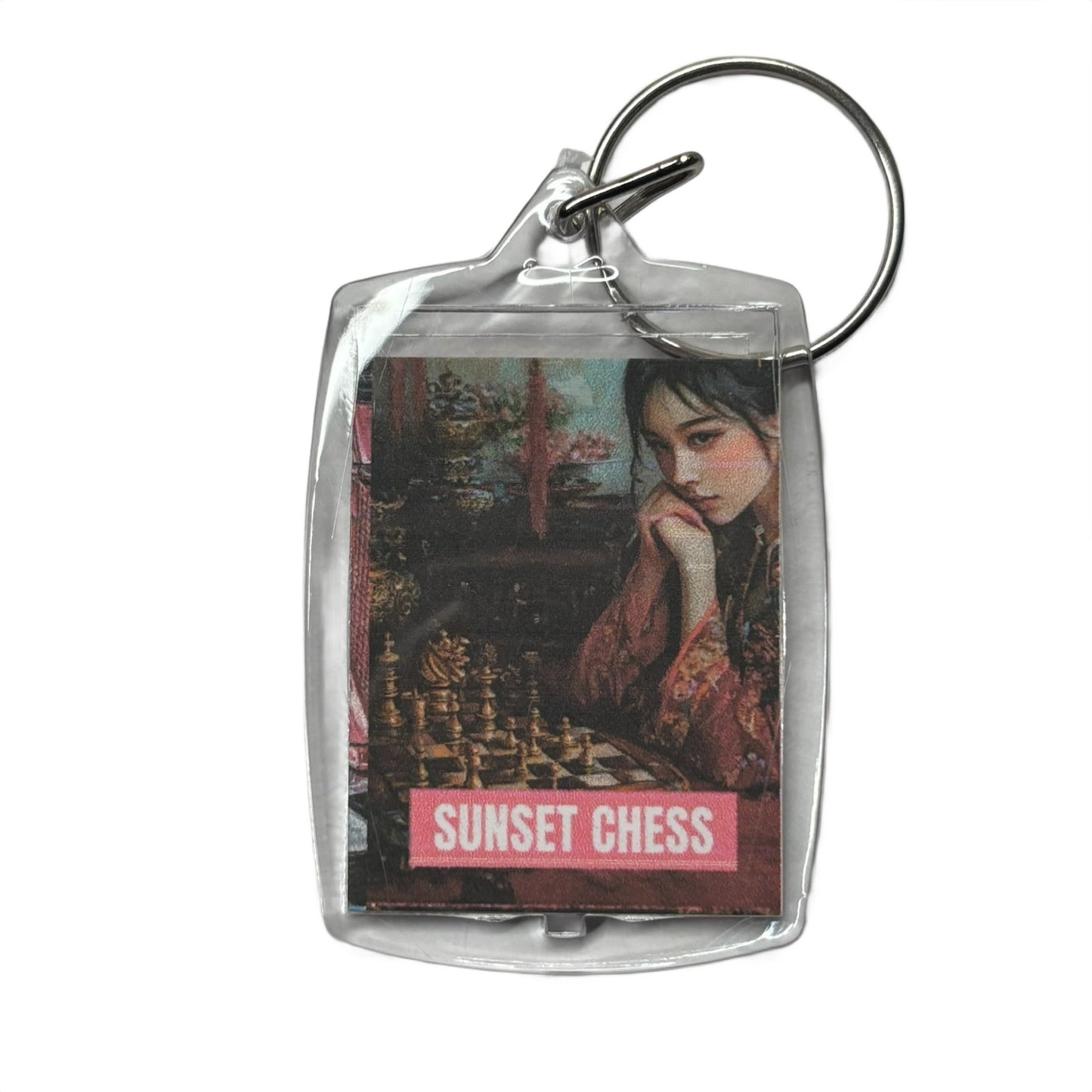 Asian Woman - Chess  Photo Keychain