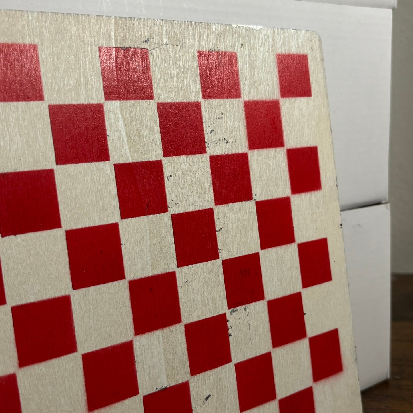 Black & White - Painted Thin Wooden Chess Board