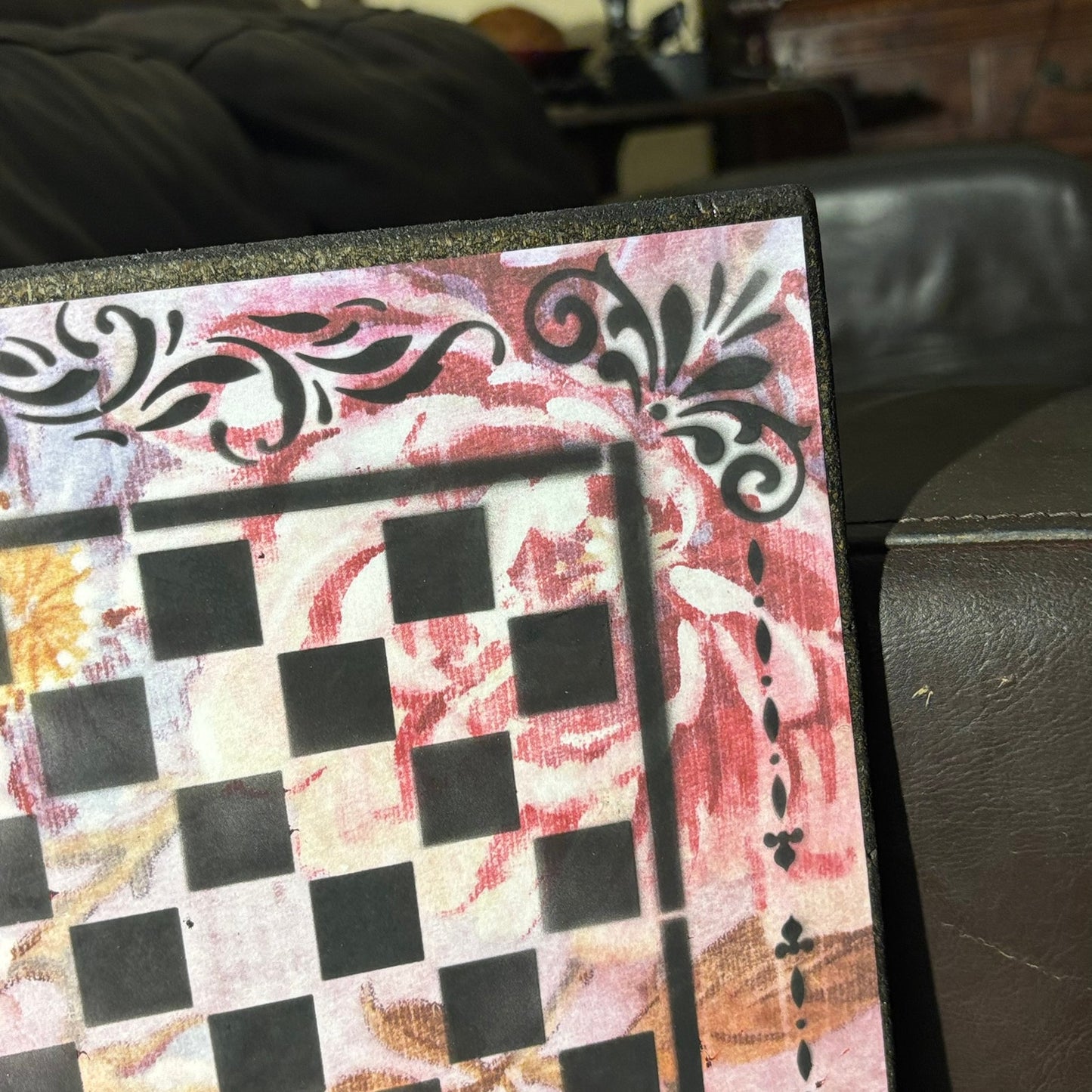 Splendid Pink - Scrapbook Chess Board