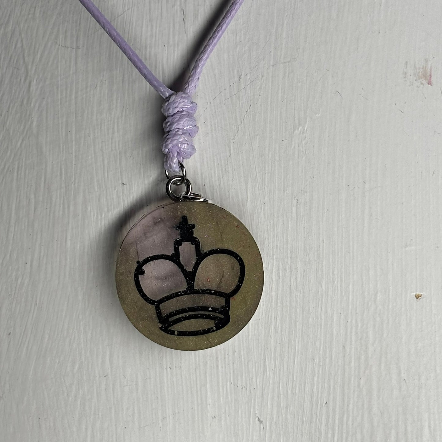 Old Vintage King - Handmade Resin Chess Necklace