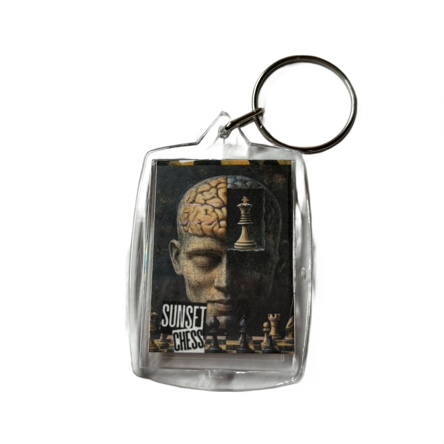 Brain King - Chess  Photo Keychain