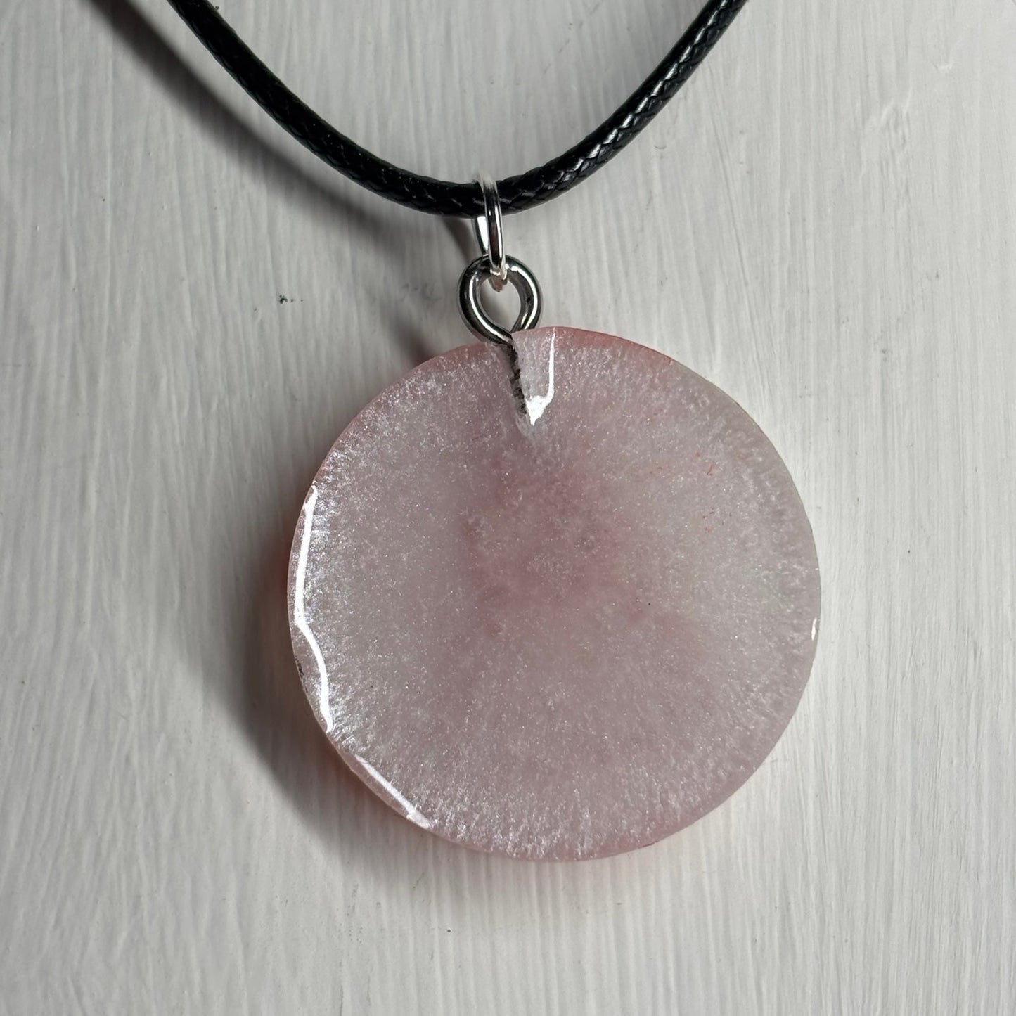 Simple White/Red Pawn - Handmade Resin Chess Necklace