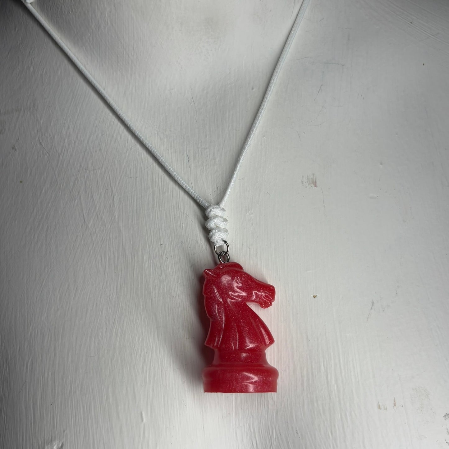 Red Candy - Handmade Resin Chess Necklace