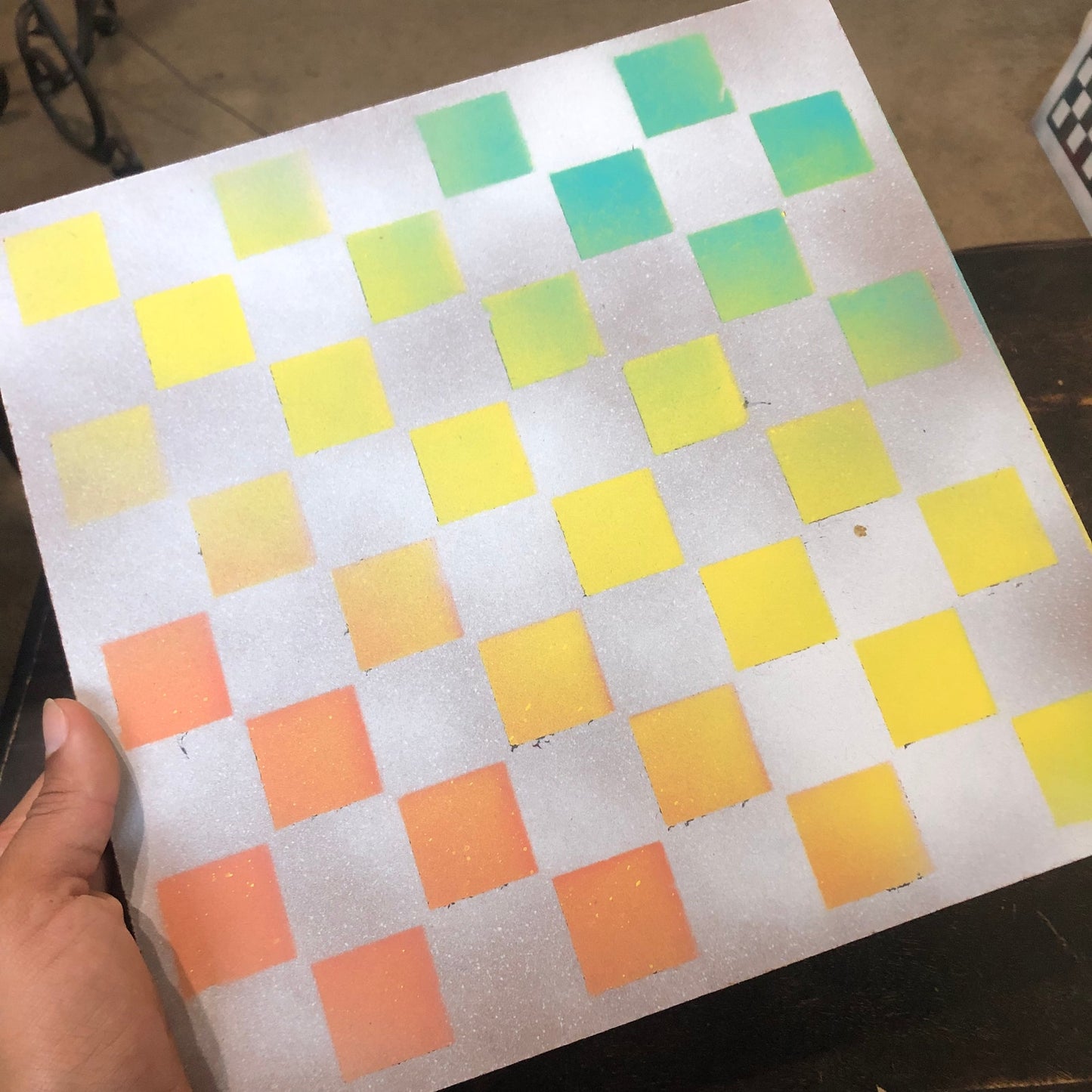 Fading Rainbow - Painted Chess Set