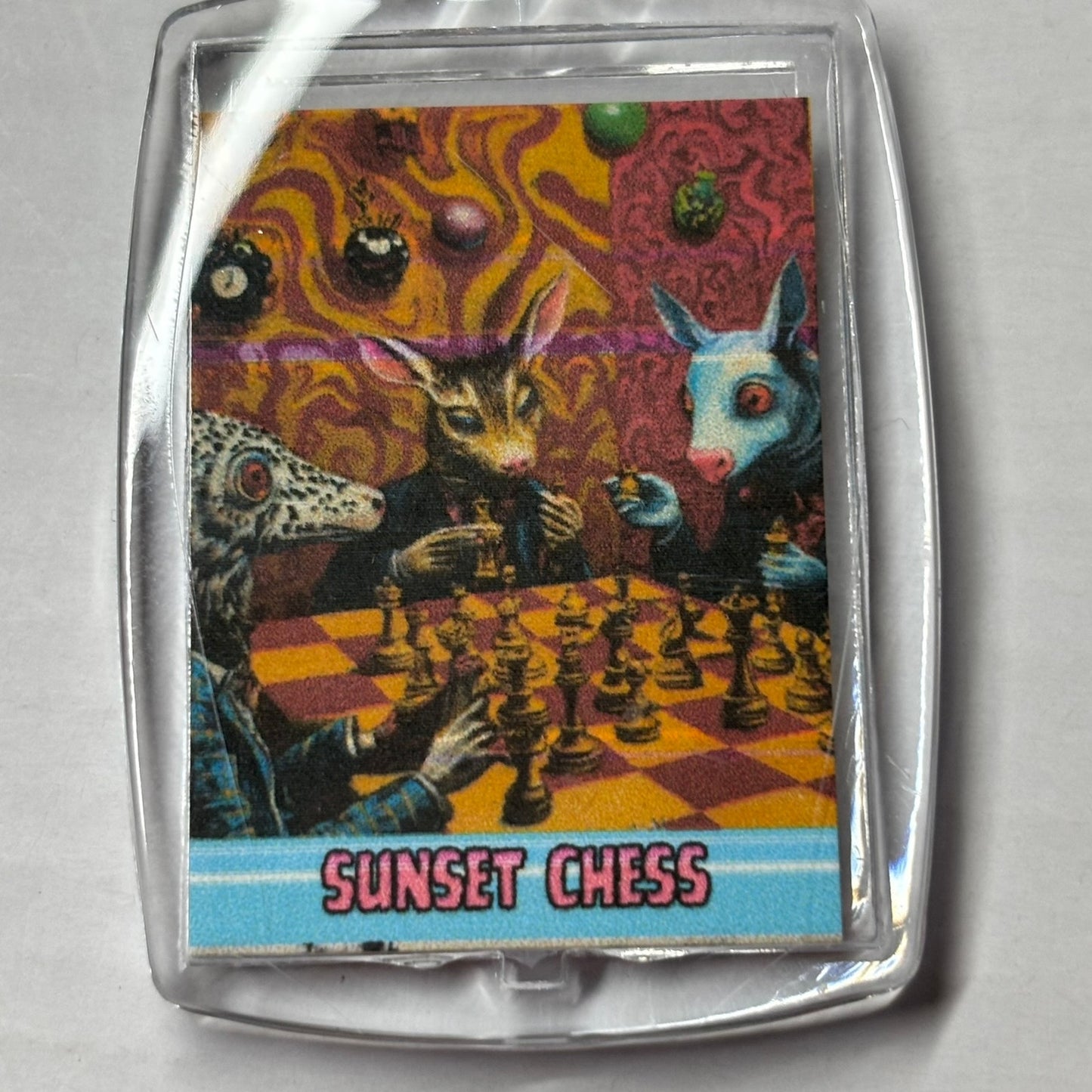 Swirled Beasts - Chess  Photo Keychain