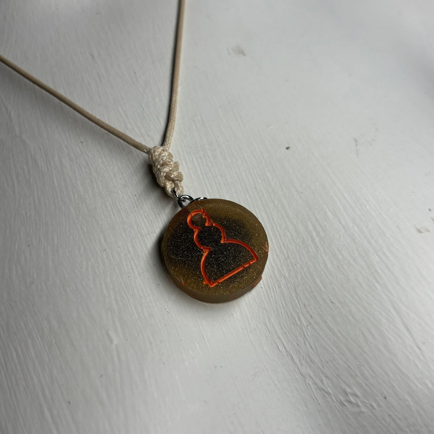 Vintage Pawn - Handmade Resin Chess Necklace