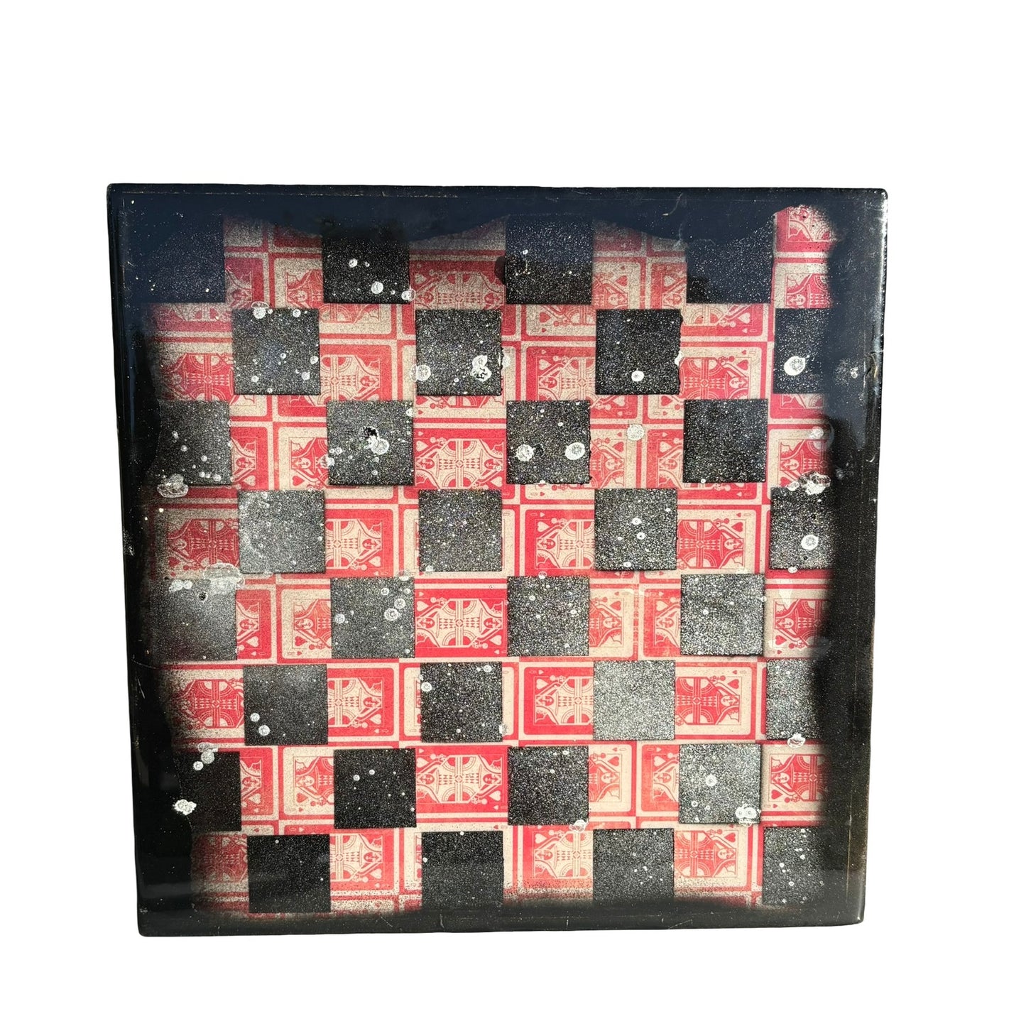 The Queens Card - Resin Coated Chess Board