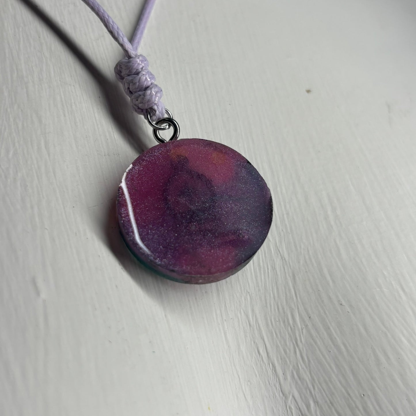 Purple Swindle Bishop - Handmade Resin Chess Necklace