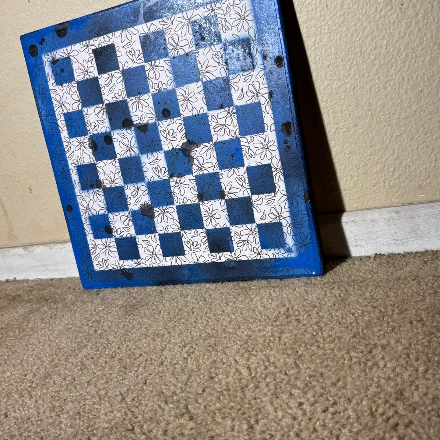Blue & White - Scrapbook Chess Board