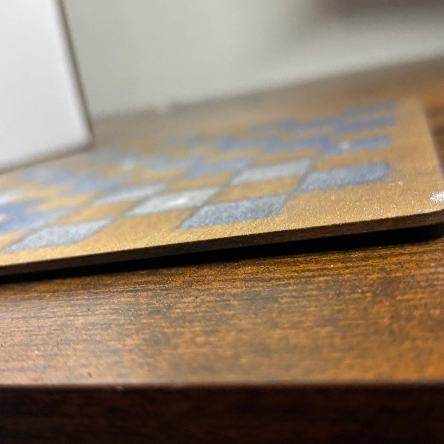 Golden Snow - Painted Thin Wooden Chess Board
