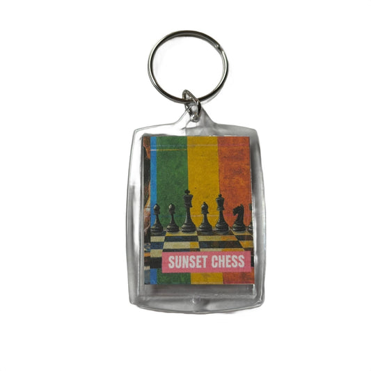 Rainbow Backdrop - Chess  Photo Keychain