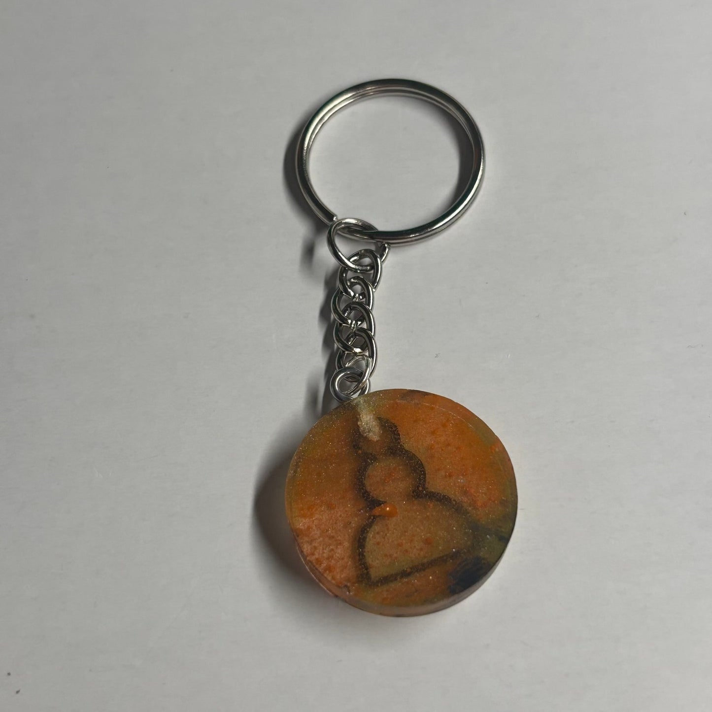 Burnt Orange Pawn - Handmade Resin Keychain