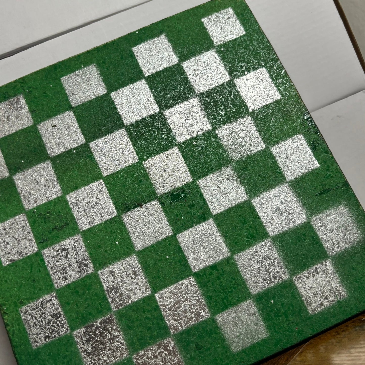 Green Chrome - Painted Double Sided Chess Board