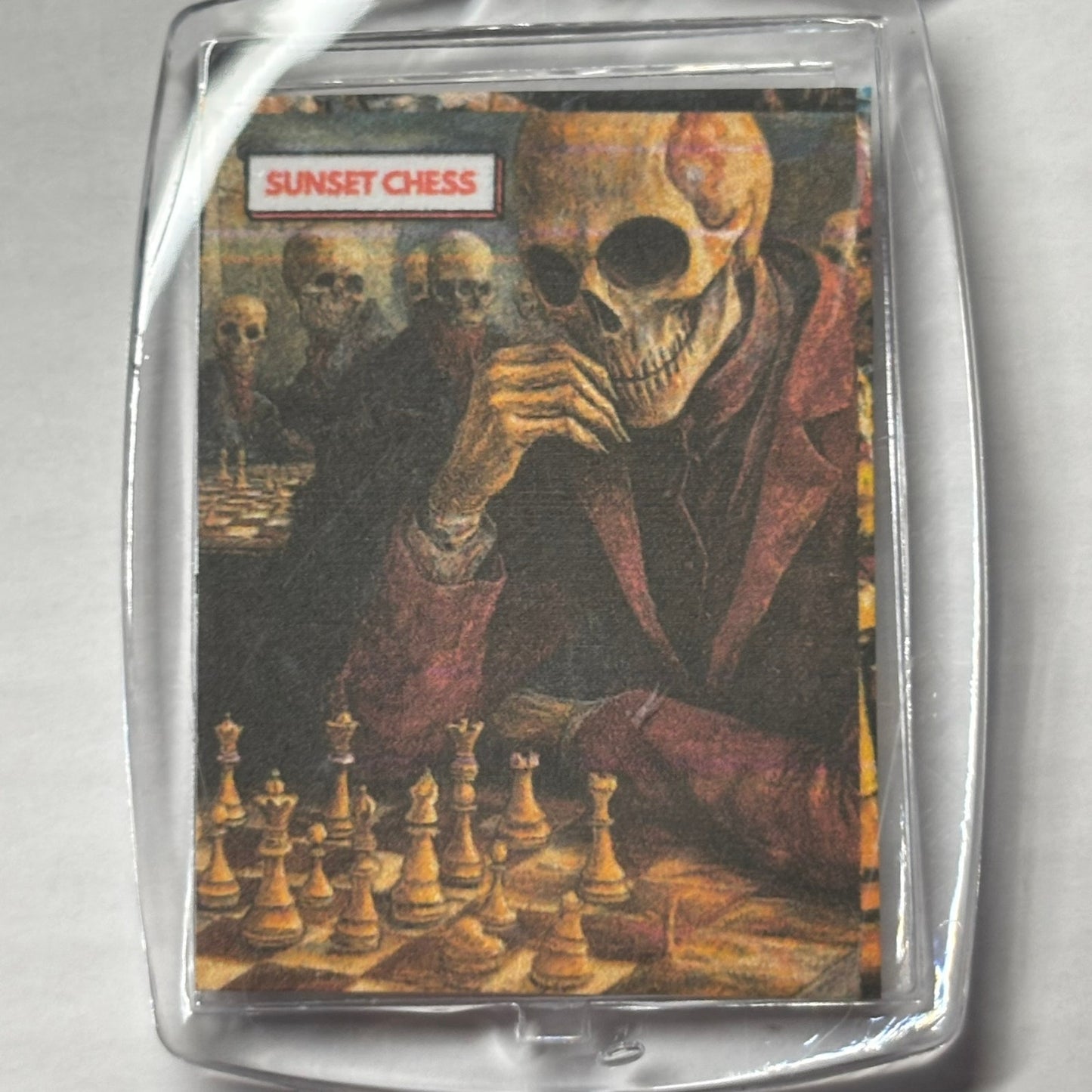 Rouge Skeleton - Chess  Photo Keychain