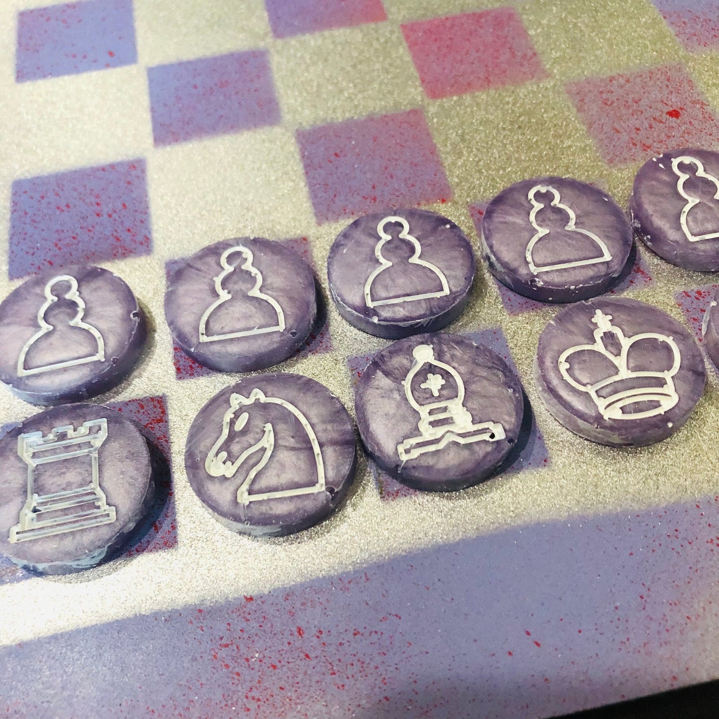 Slush Purple - Painted Chess Set