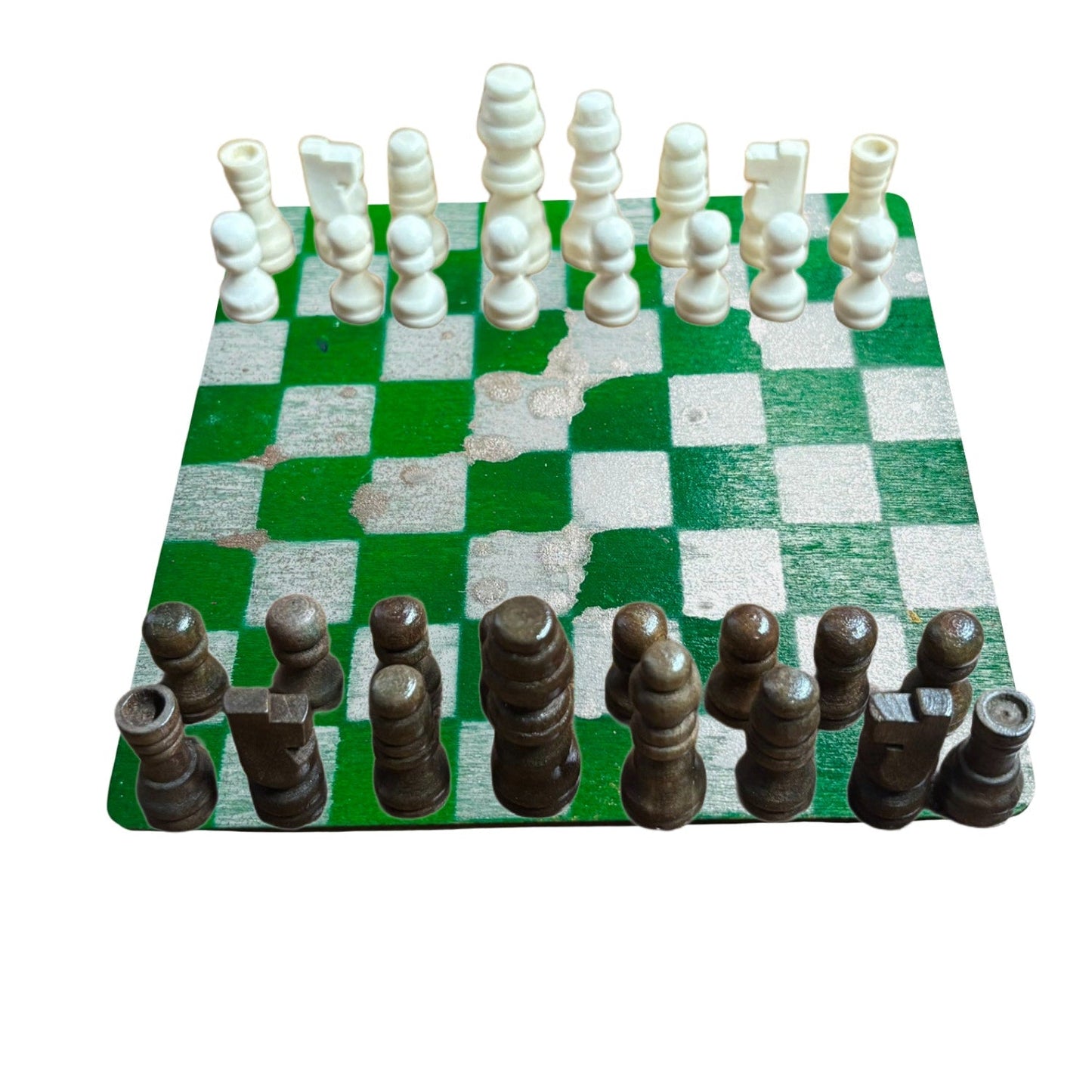 🎁 Green Chrome - Mini Chess Set (100% off)