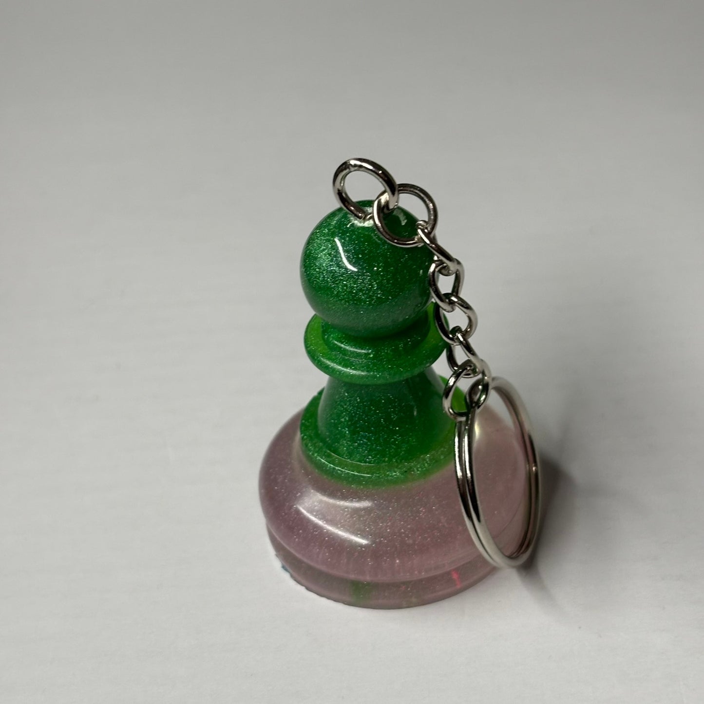Pink Bottom Pawn - Handmade Resin Keychain - Large Edition