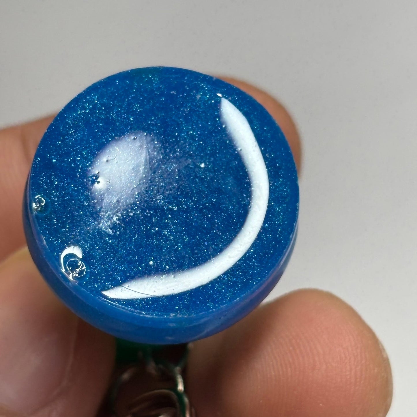 Green & Blue Bishop - Handmade Resin Keychain