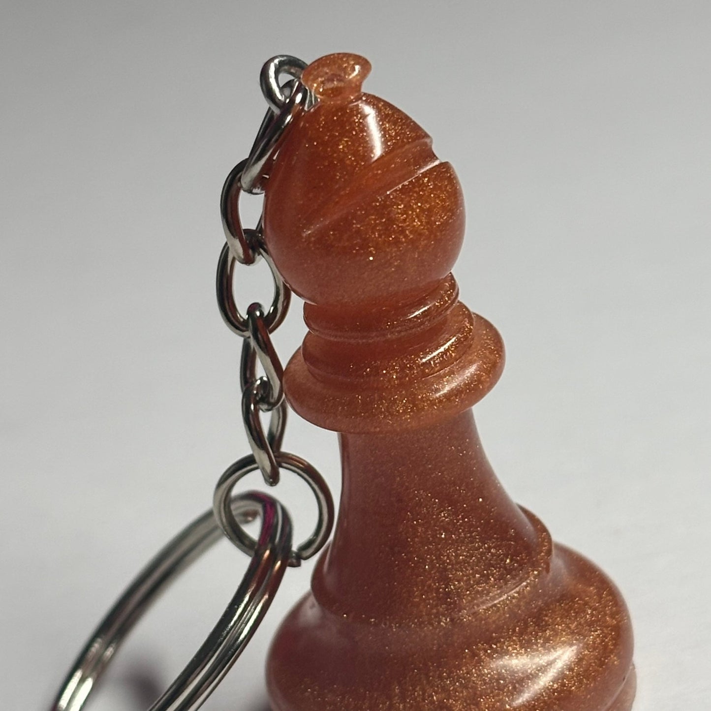 Orange Rustic Bishop - Handmade Resin Keychain