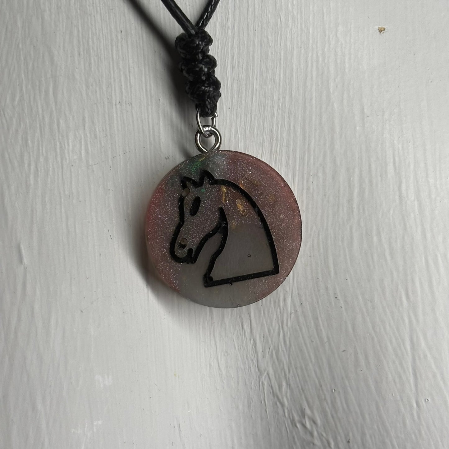 Enmeshed Knight - Handmade Resin Chess Necklace