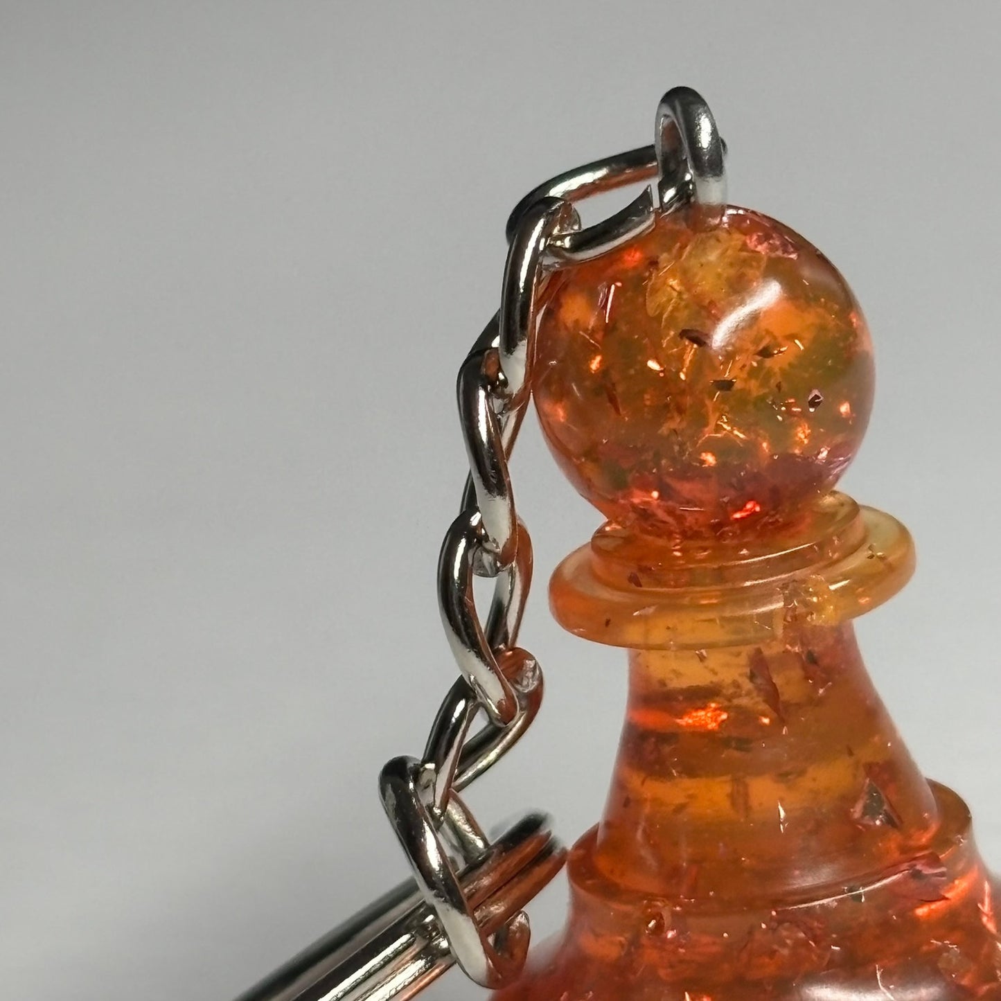 Orange Royal Pawn - Handmade Resin Keychain