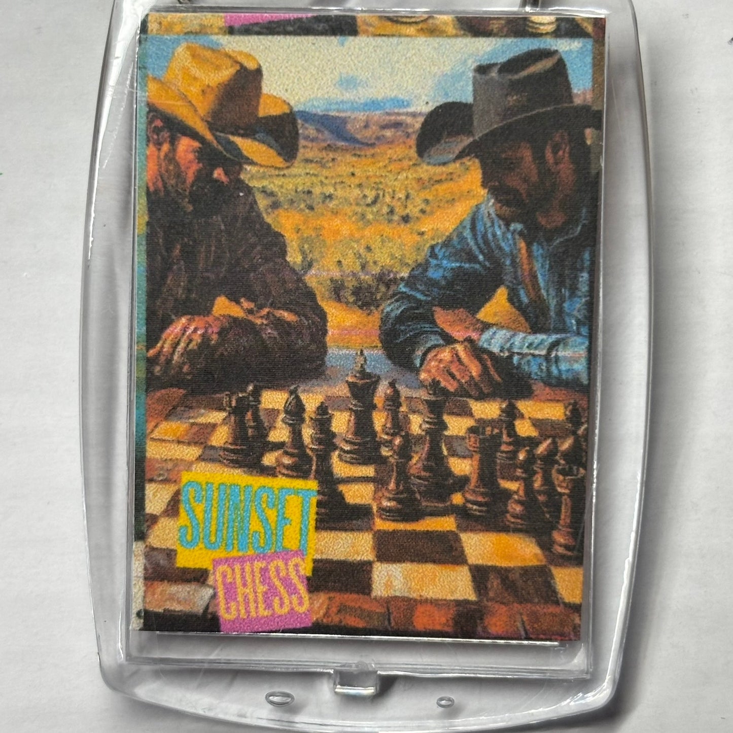 Cowboys Game - Chess  Photo Keychain